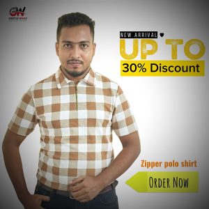 Premium Zipper Polo Shirt for Men by Gantle Wear - Casual Fashion Bangladesh