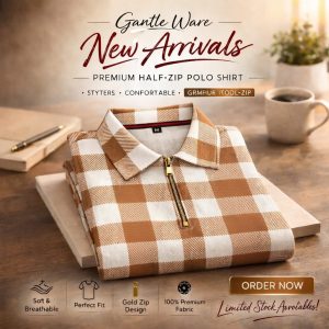 Premium Zipper Polo Shirt for Men | Gantle Wear