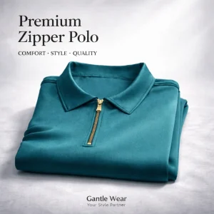 Man's Zippar Polo Shirt China Fabrics. Gantle Wear